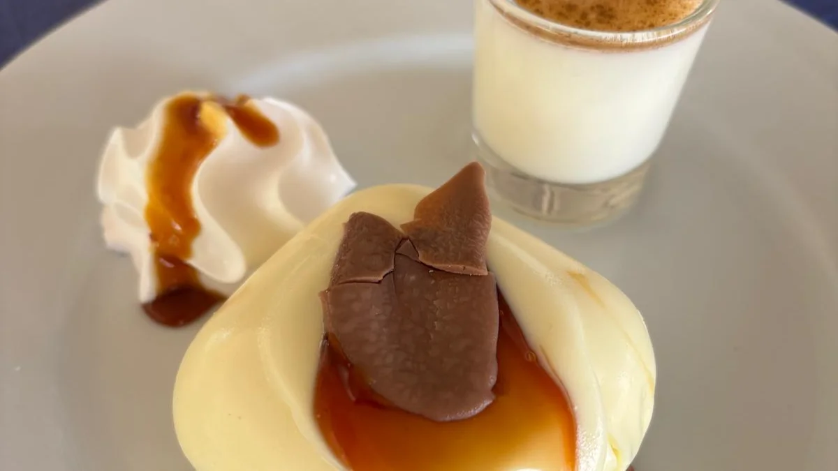 Cremoso de chocolate blanco con caramelo dubái